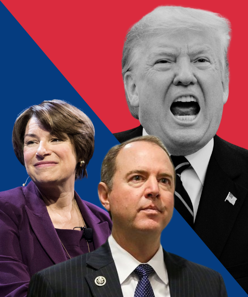 Amy Klobuchar & Adam Schiff/Donald Trump