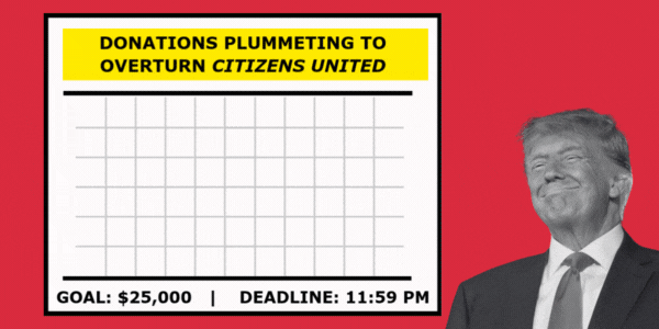 Donations plummeting to overturn Citizens United