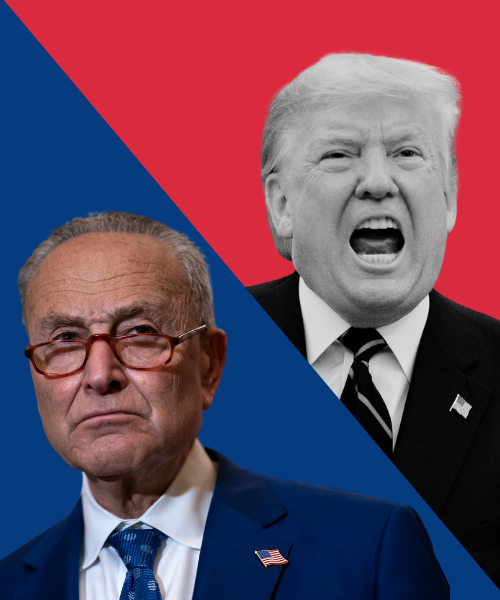Donald Trump and Chuck Schumer
