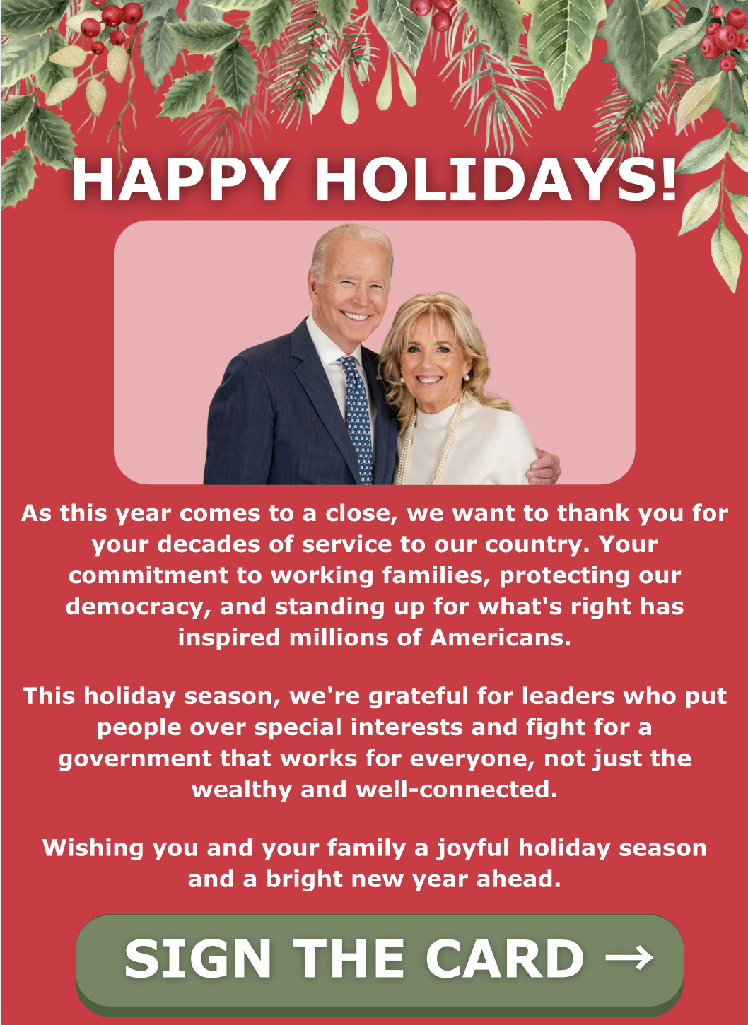 Biden holiday card