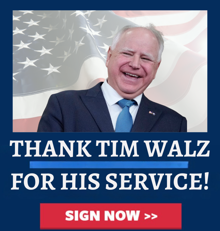Sign the card- thank Tim Walz