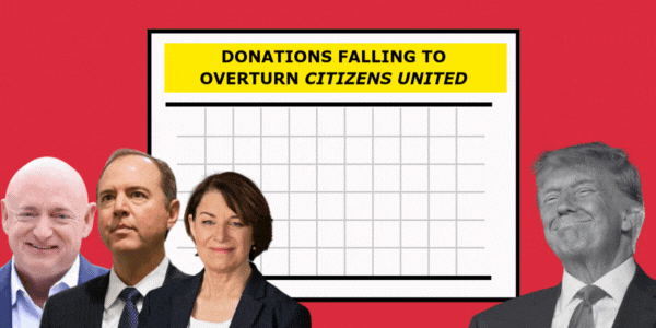 Donations to overturn Citizens United are falling