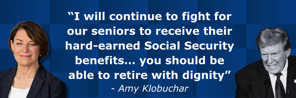 Amy Klobuchar and Donald Trump