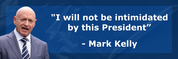 Mark Kelly standing up to Trump
